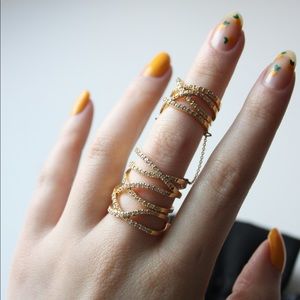 BaubleBar Ice Bandage Ring, Size 7